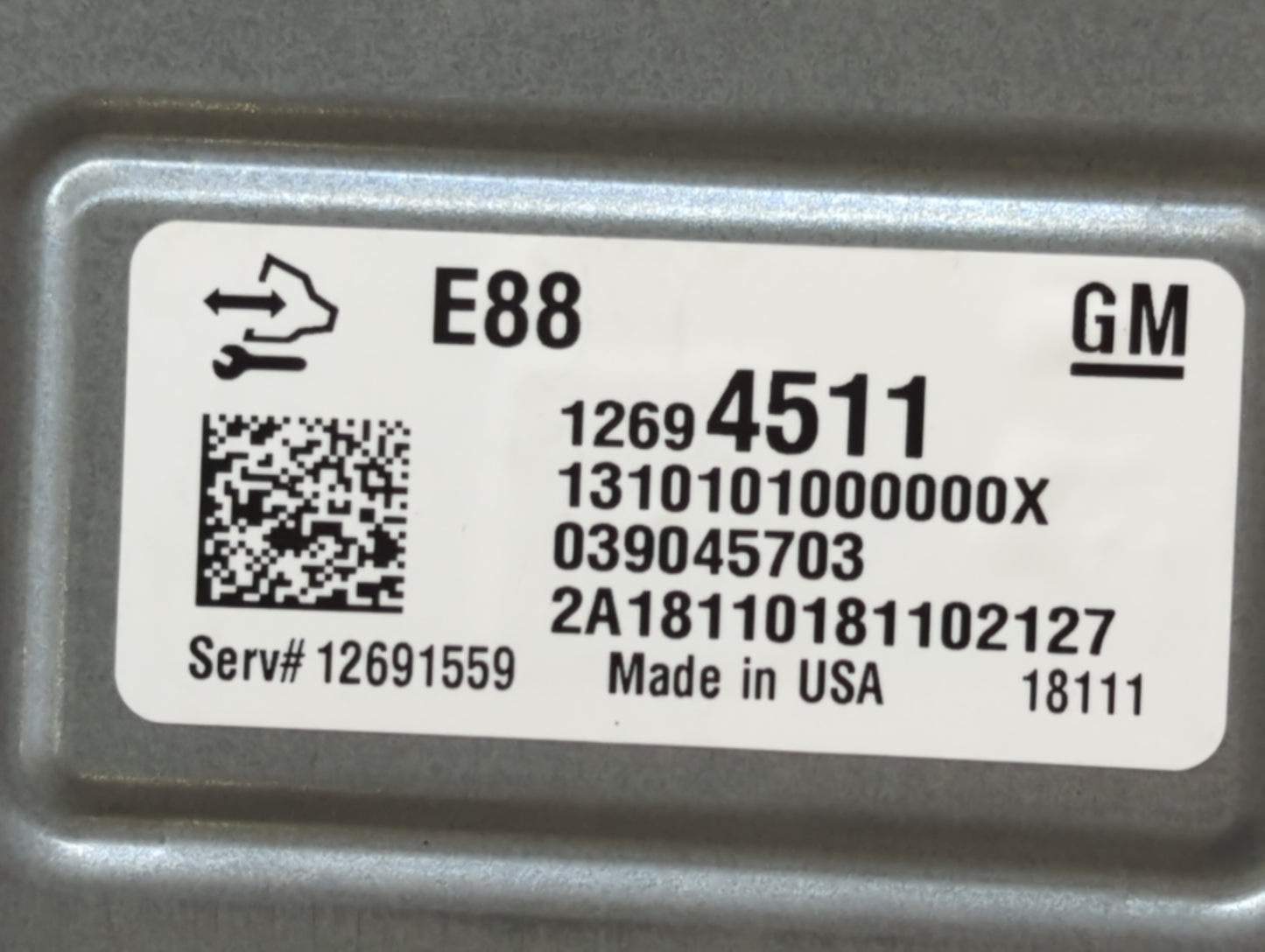 2018-2019 Chevrolet Malibu PCM Engine Control Computer ECU ECM PCU OEM P/N:12691559 12694511, 12680194 Fits Fits 2018 2019 O