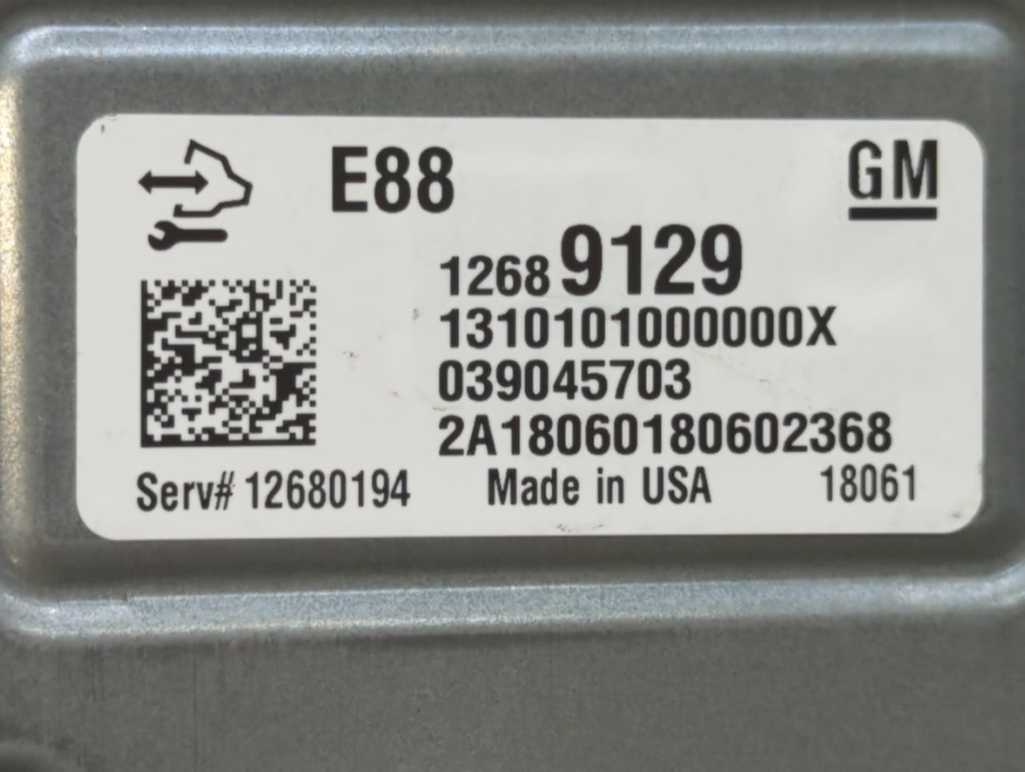 2018-2019 Chevrolet Malibu PCM Engine Control Computer ECU ECM PCU OEM P/N:12697426 12699666, 12680194 Fits Fits 2018 2019 O