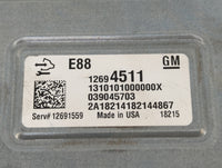 2018-2019 Chevrolet Malibu PCM Engine Control Computer ECU ECM PCU OEM P/N:12689129 12699666, 12697426 Fits Fits 2018 2019 O