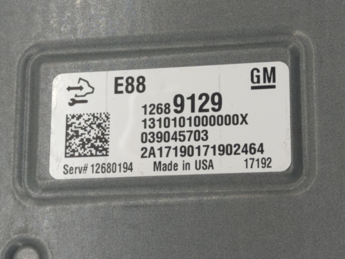 2018-2019 Chevrolet Malibu PCM Engine Control Computer ECU ECM PCU OEM P/N:12699666 12689129, 12697426 Fits Fits 2018 2019 O