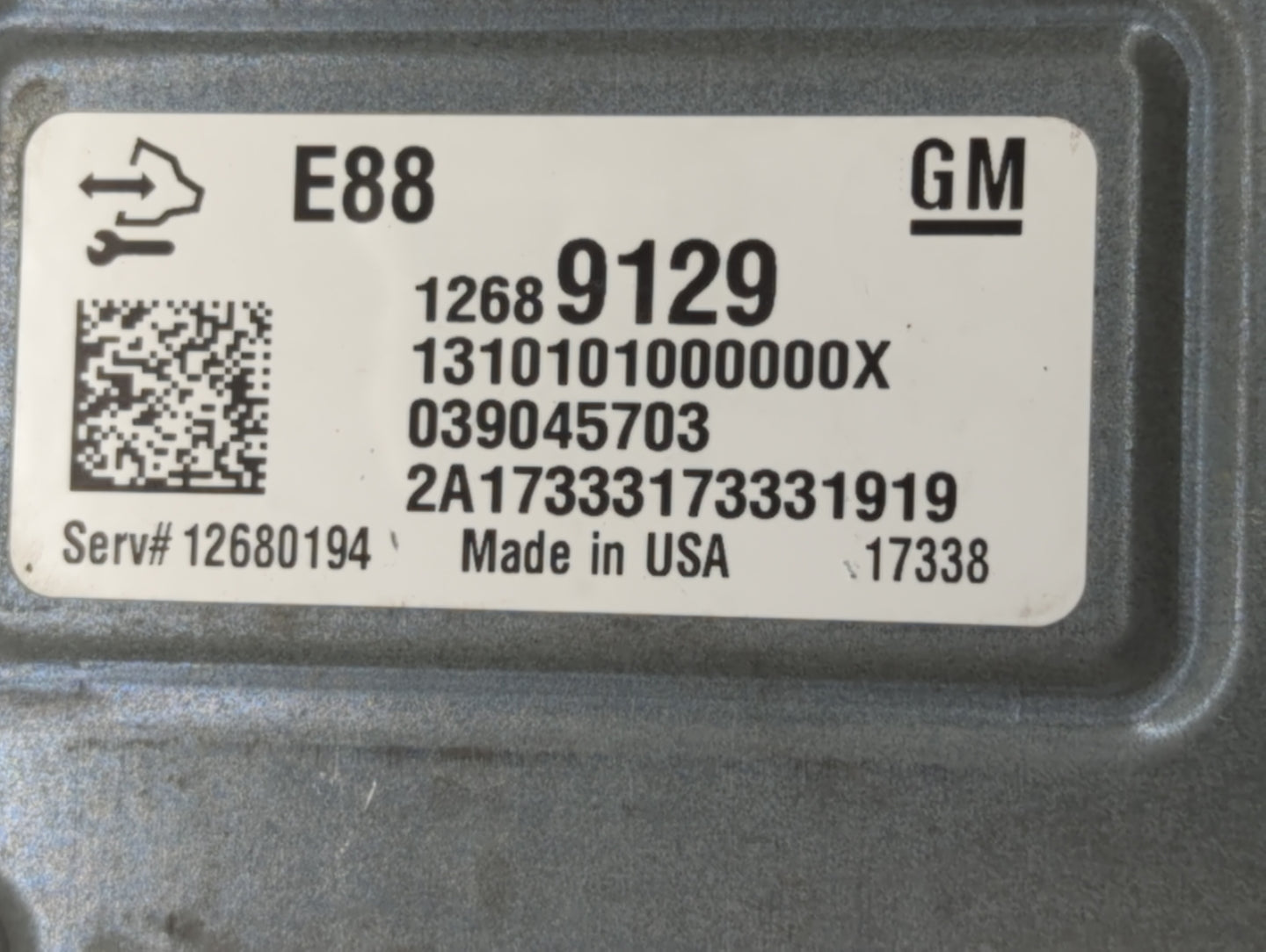 2018-2019 Chevrolet Malibu PCM Engine Control Computer ECU ECM PCU OEM P/N:12689129 Fits Fits 2018 2019 OEM Used Auto Parts 