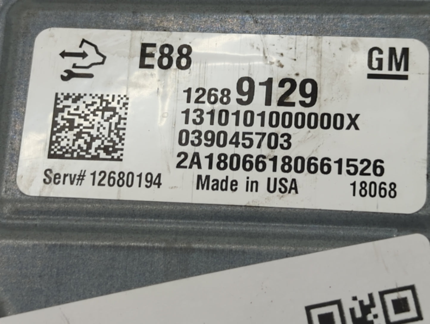 2018-2019 Chevrolet Malibu PCM Engine Control Computer ECU ECM PCU OEM P/N:126689129 Fits Fits 2018 2019 OEM Used Auto Parts