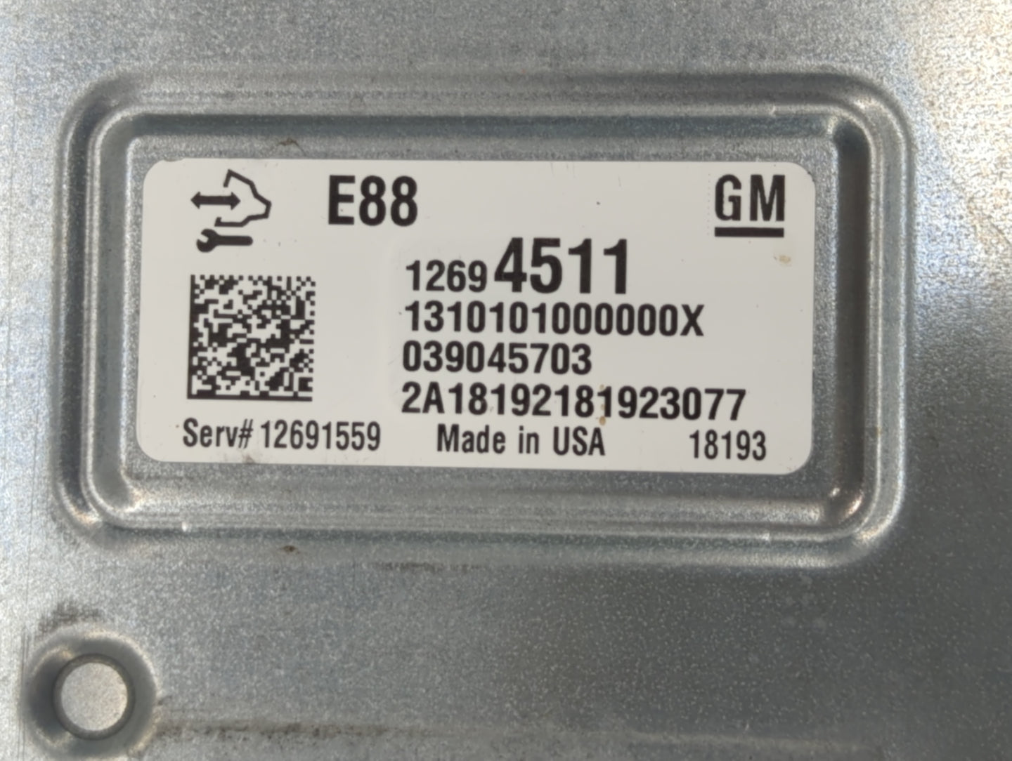 2018-2019 Chevrolet Malibu PCM Engine Control Computer ECU ECM PCU OEM P/N:12694511 Fits Fits 2018 2019 OEM Used Auto Parts 