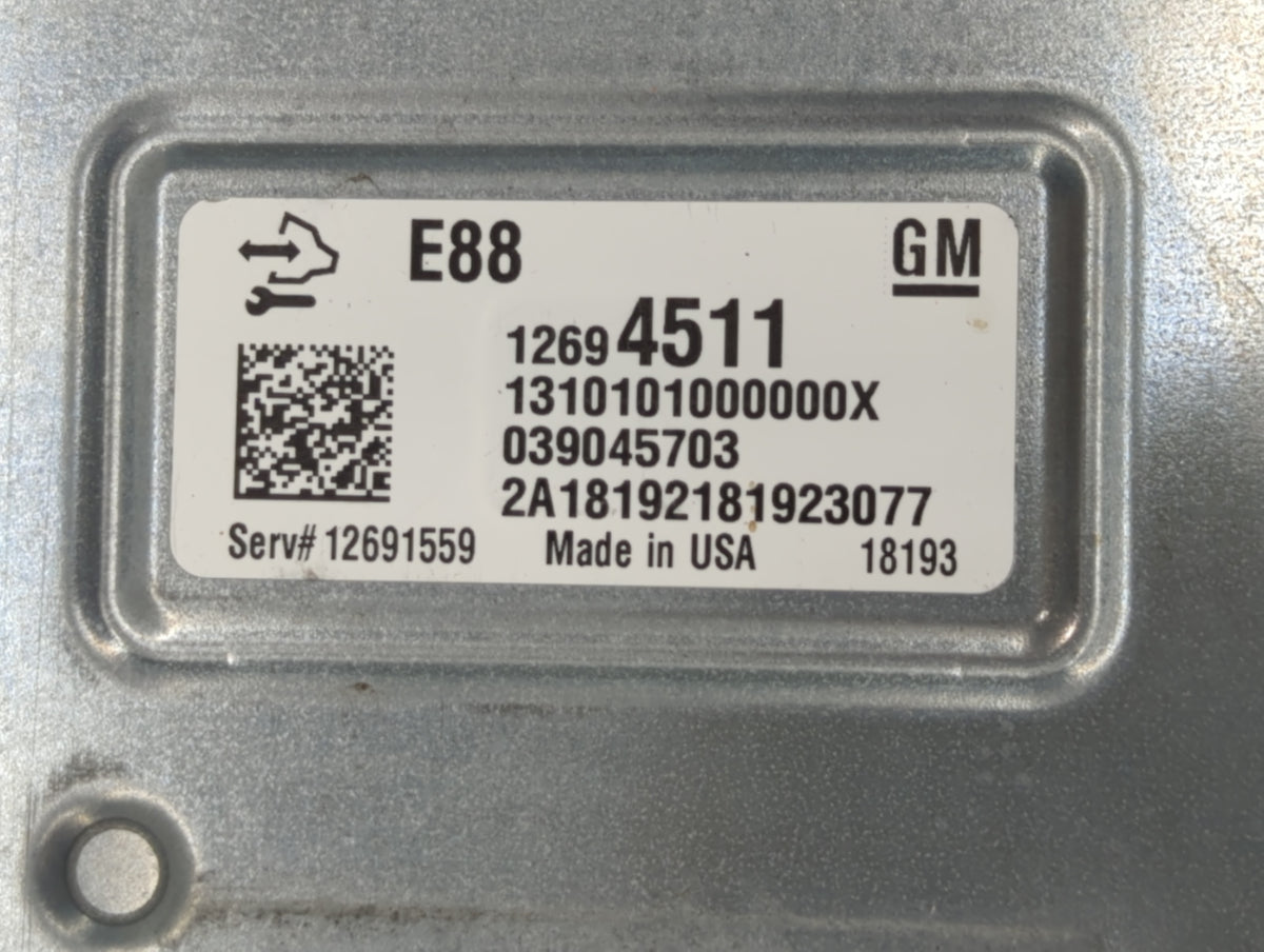 2018-2019 Chevrolet Malibu PCM Engine Control Computer ECU ECM PCU OEM P/N:12694511 Fits 2018 2019 OEM Used Auto Parts - Oem