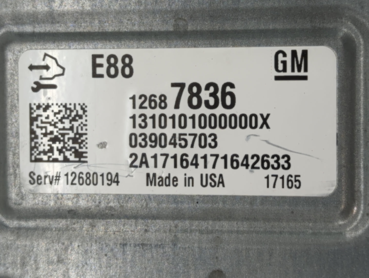 2018-2019 Chevrolet Malibu PCM Engine Control Computer ECU ECM PCU OEM P/N:12687836 Fits Fits 2018 2019 OEM Used Auto Parts 