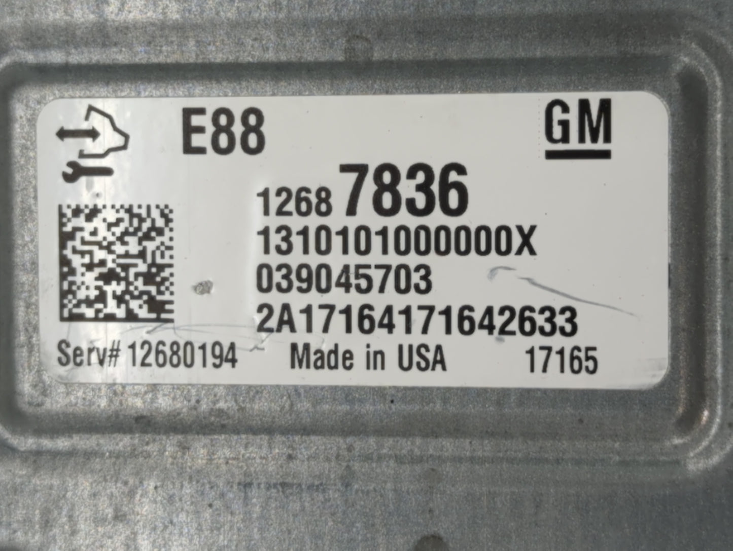2018-2019 Chevrolet Malibu PCM Engine Control Computer ECU ECM PCU OEM P/N:12687836 Fits Fits 2018 2019 OEM Used Auto Parts 