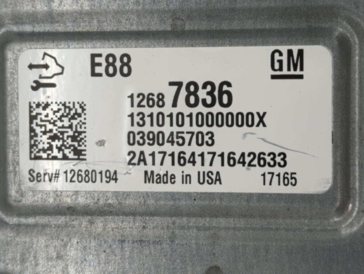 2018-2019 Chevrolet Malibu PCM Engine Control Computer ECU ECM PCU OEM P/N:12687836 Fits 2018 2019 OEM Used Auto Parts - Oem