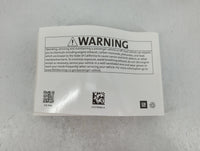 2018 Chevrolet Malibu Owners Manual Book Guide P/N:23378946 A OEM Used Auto Parts - Oemusedautoparts1.com