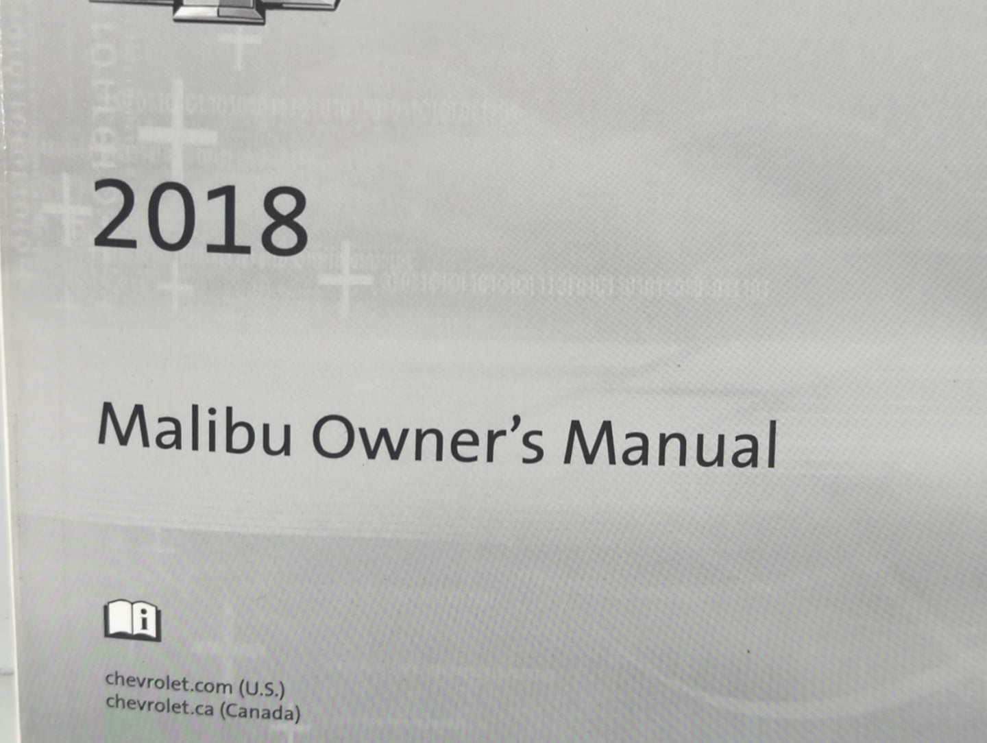 2018 Chevrolet Malibu Owners Manual Book Guide P/N:23378946 B OEM Used Auto Parts - Oemusedautoparts1.com
