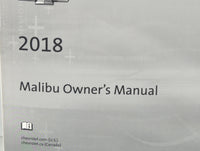 2018 Chevrolet Malibu Owners Manual Book Guide P/N:23378946 B OEM Used Auto Parts - Oemusedautoparts1.com
