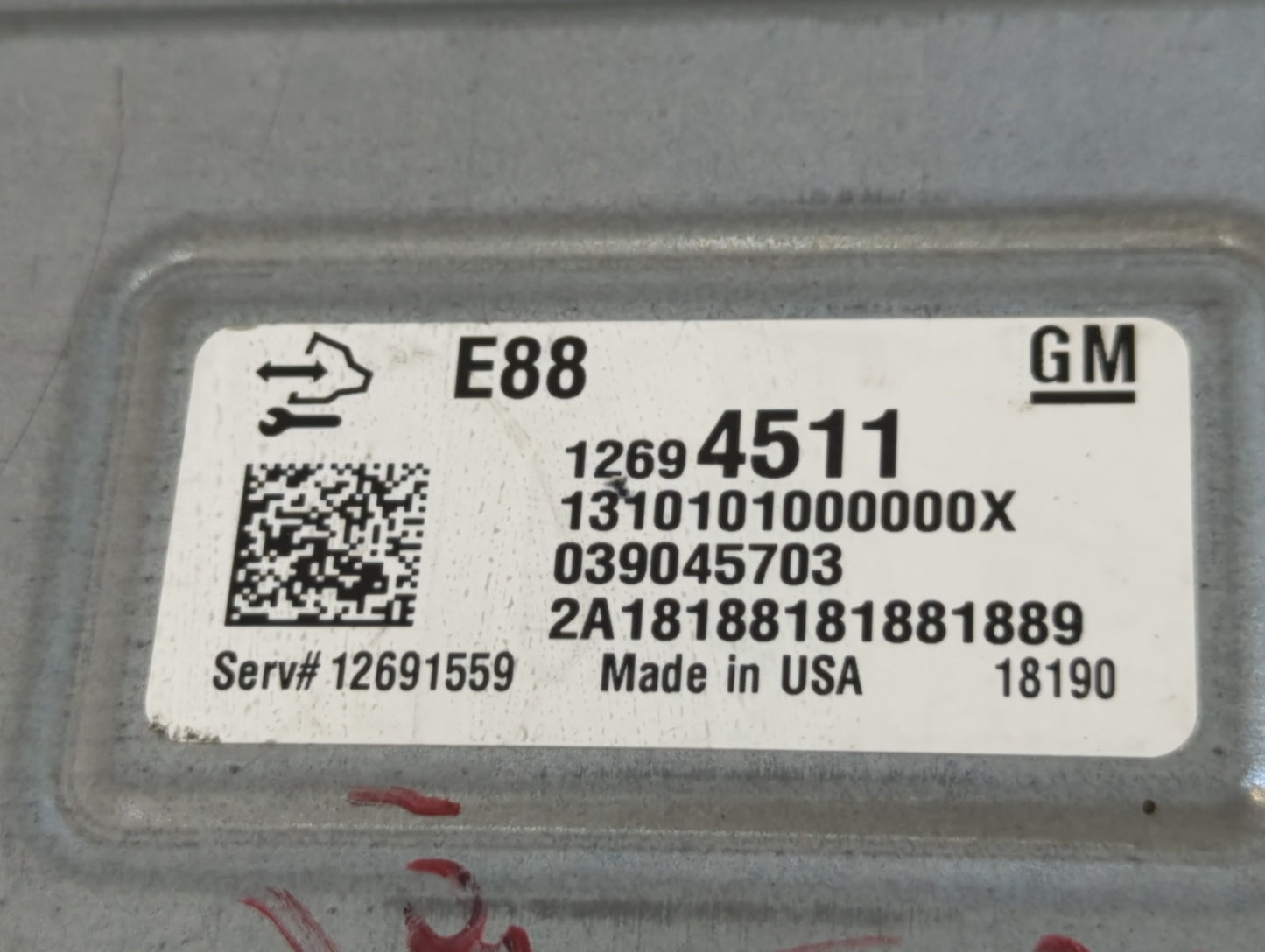 2018-2019 Chevrolet Malibu PCM Engine Control Computer ECU ECM PCU OEM P/N:12694511 Fits Fits 2018 2019 OEM Used Auto Parts 