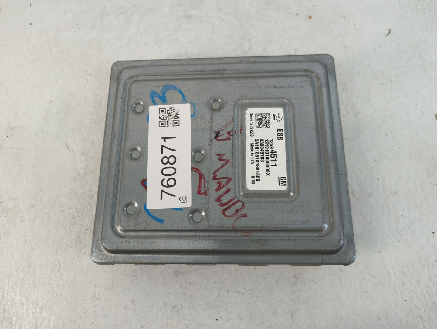 2018-2019 Chevrolet Malibu PCM Engine Control Computer ECU ECM PCU OEM P/N:12694511 Fits Fits 2018 2019 OEM Used Auto Parts 