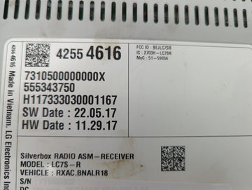2018 Chevrolet Silverado 1500 Radio AM FM Cd Player Receiver Replacement P/N:42554616 Fits Fits 2019 2020 2021 OEM Used Auto Parts