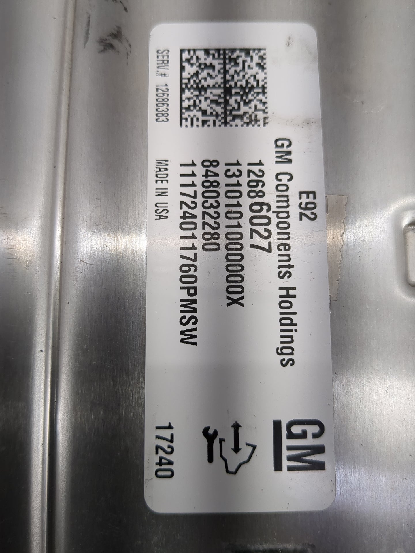 2016-2018 Chevrolet Silverado 1500 PCM Engine Control Computer ECU ECM PCU OEM P/N:848032280 12686027 Fits Fits 2016 2017 20