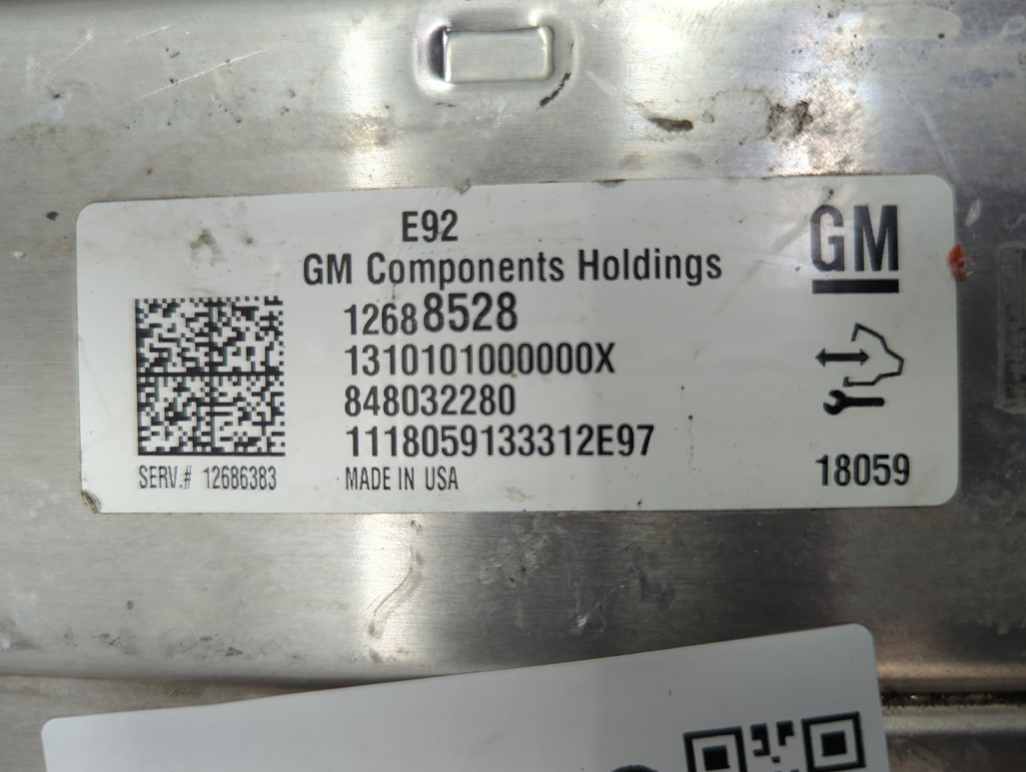 2016-2018 Chevrolet Silverado 1500 PCM Engine Control Computer ECU ECM PCU OEM P/N:12688528 12686383 Fits Fits 2016 2017 201