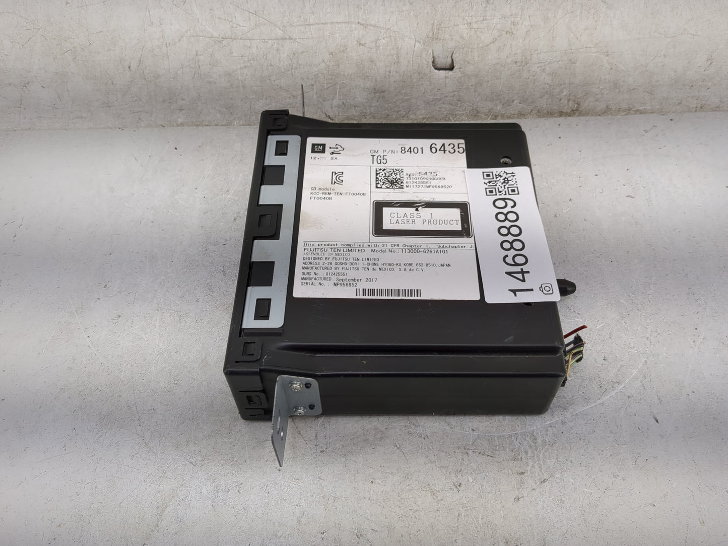 2018-2019 Chevrolet Silverado 1500 Radio AM FM Cd Player Receiver Replacement P/N:84016435 113000-6261A101 Fits OEM Used Aut