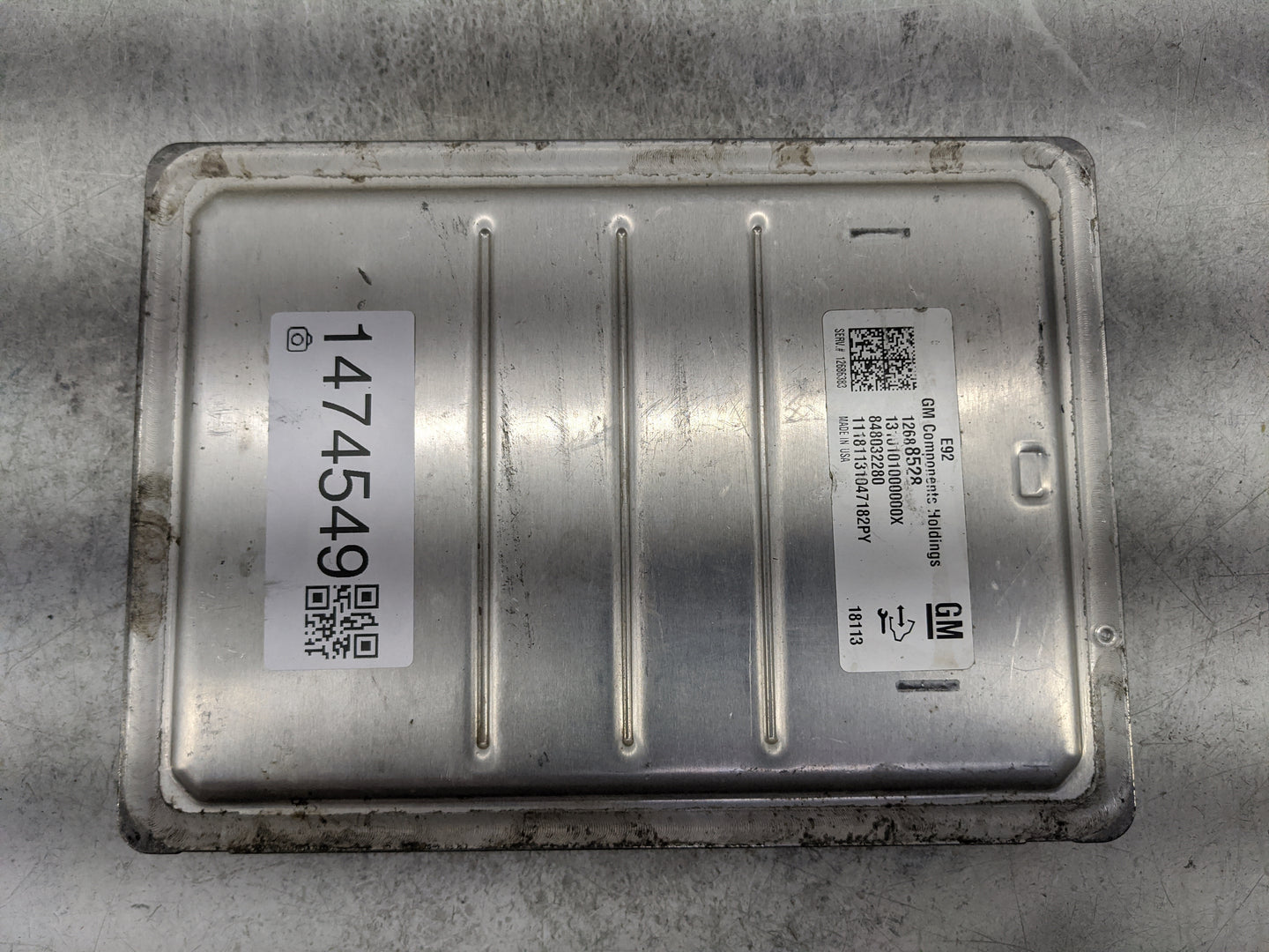 2016-2018 Chevrolet Silverado 1500 PCM Engine Control Computer ECU ECM PCU OEM P/N:12688528 12686383 Fits Fits 2016 2017 201