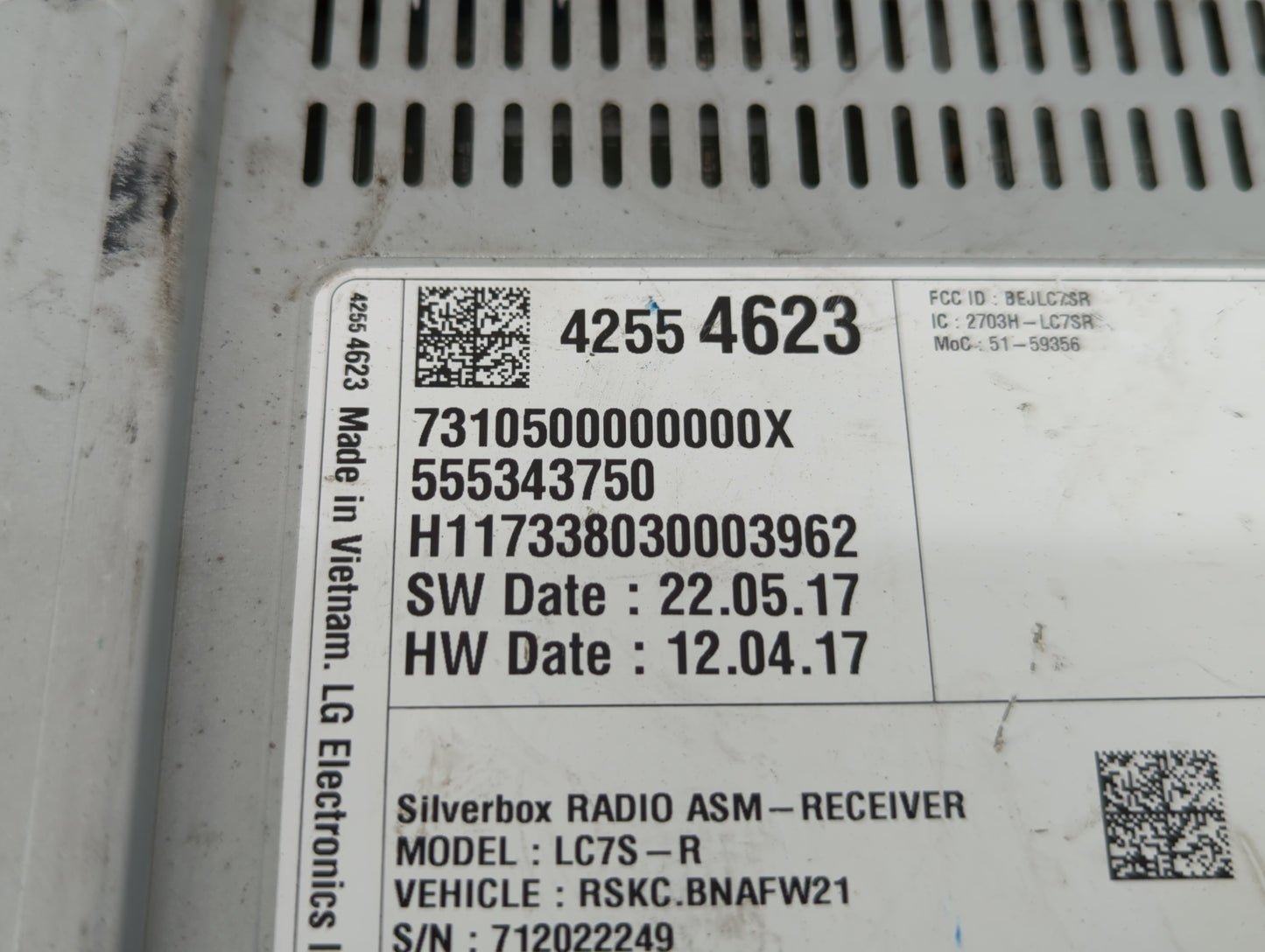 2018 Chevrolet Silverado 1500 Radio AM FM Cd Player Receiver Replacement P/N:42554623 Fits Fits 2019 OEM Used Auto Parts - O