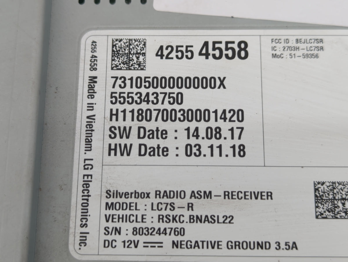 2018-2018 Chevrolet Silverado 1500 Am Fm Cd Player Radio Receiver 559630 - Oemusedautoparts1.com