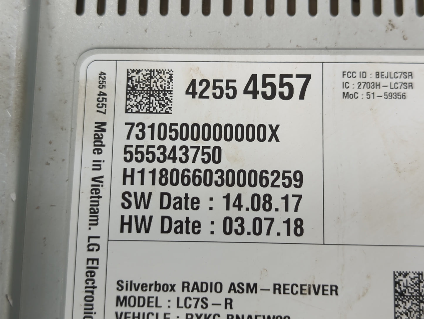 2018 Chevrolet Silverado 1500 Radio AM FM Cd Player Receiver Replacement P/N:555343750 42554557 Fits Fits 2019 2020 2021 OEM