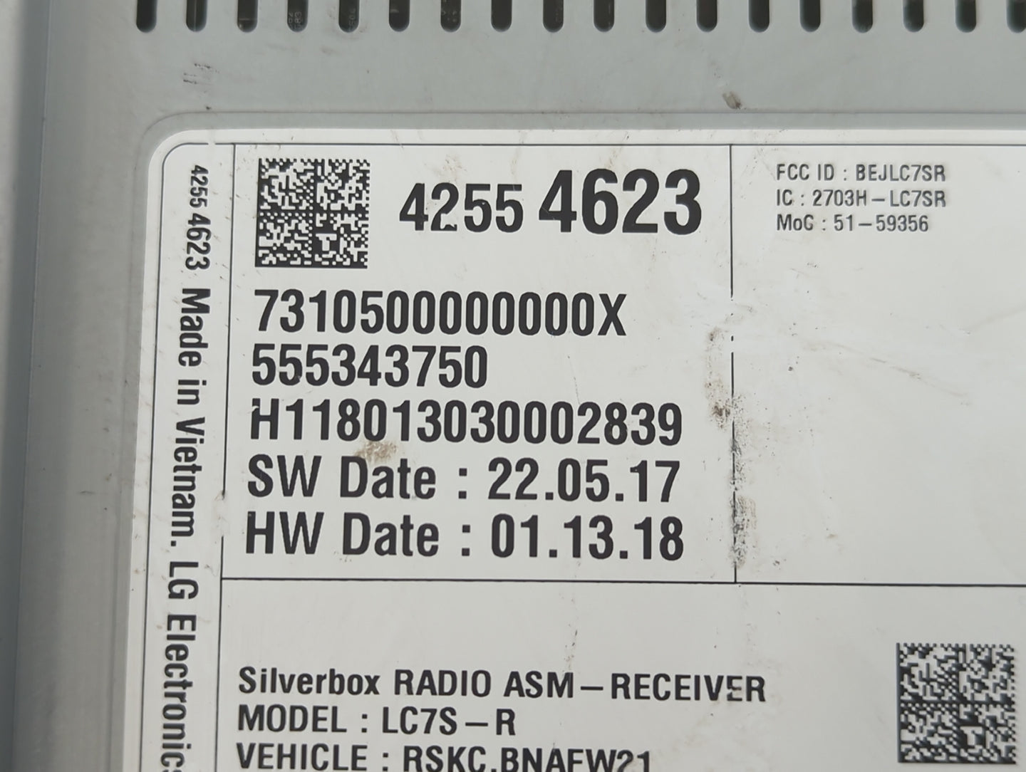 2018 Chevrolet Silverado 1500 Radio AM FM Cd Player Receiver Replacement P/N:42554623 Fits Fits 2019 OEM Used Auto Parts - O