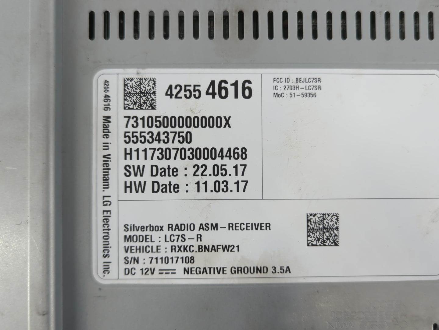 2018 Chevrolet Silverado 1500 Radio AM FM Cd Player Receiver Replacement P/N:42554616 Fits Fits 2019 2020 2021 OEM Used Auto