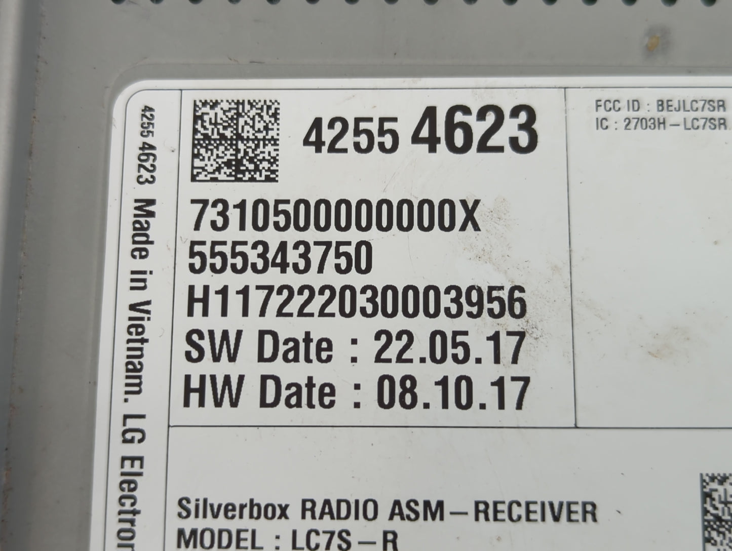 2018 Chevrolet Silverado 2500 Radio AM FM Cd Player Receiver Replacement P/N:42554623 Fits Fits 2019 OEM Used Auto Parts - O