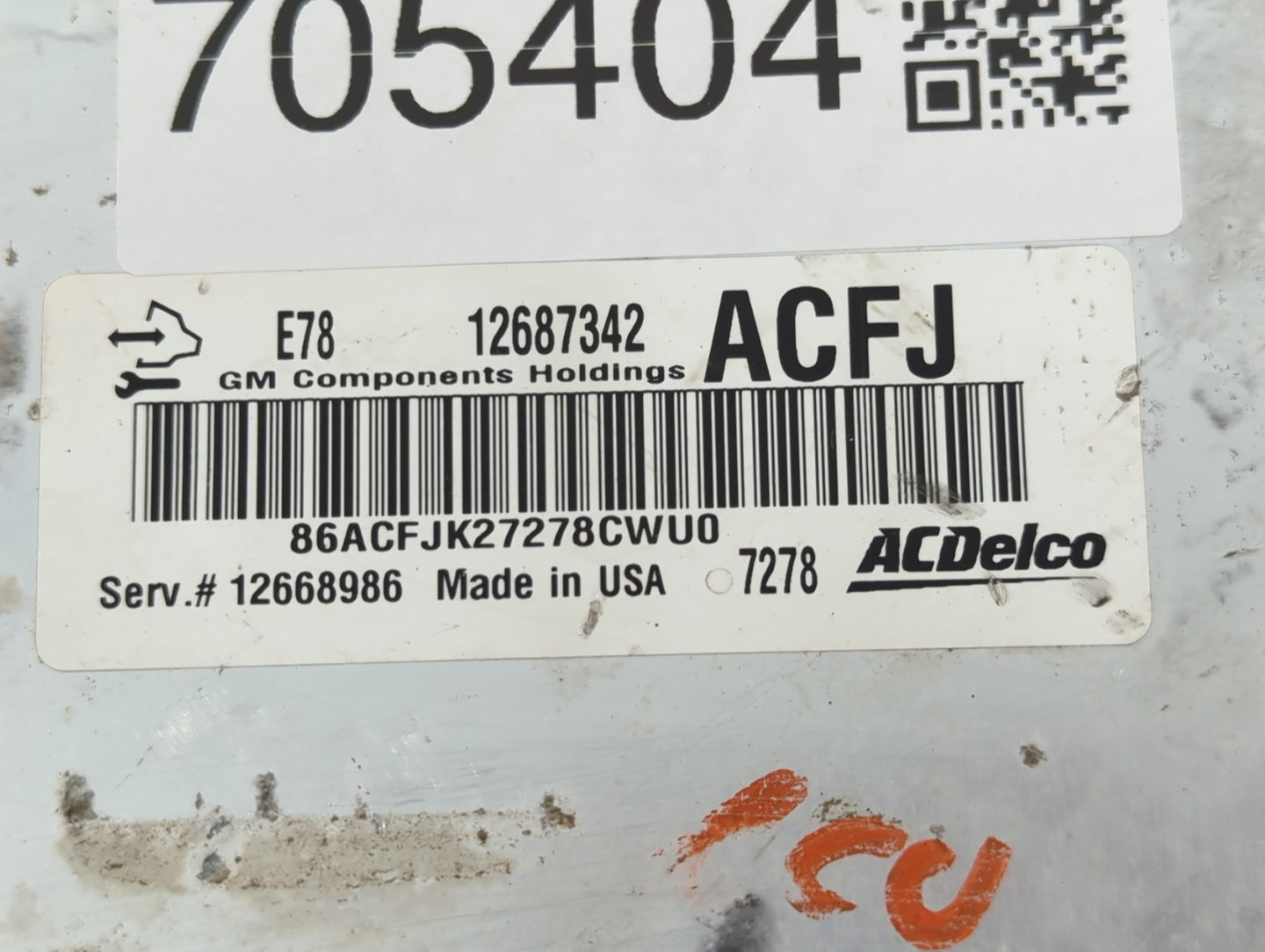 2018 Chevrolet Silverado 2500 PCM Engine Control Computer ECU ECM PCU OEM P/N:12687342 12668986 Fits Fits 2017 2019 2020 202