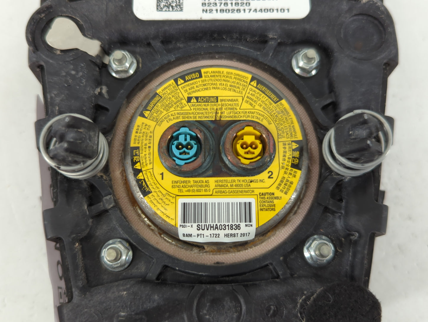 2014-2019 Chevrolet Sonic Air Bag Driver Left Steering Wheel Mounted Fits Fits 2014 2015 2016 2017 2018 2019 OEM Used Auto P