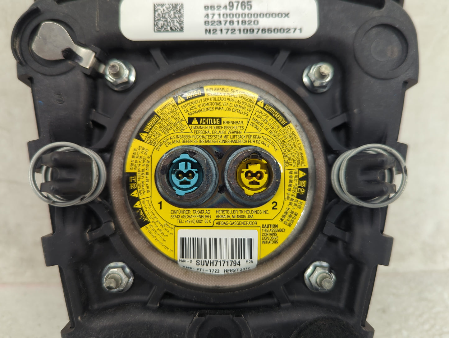2014-2019 Chevrolet Sonic Air Bag Driver Left Steering Wheel Mounted P/N:95249765 4710000000000X Fits OEM Used Auto Parts - 
