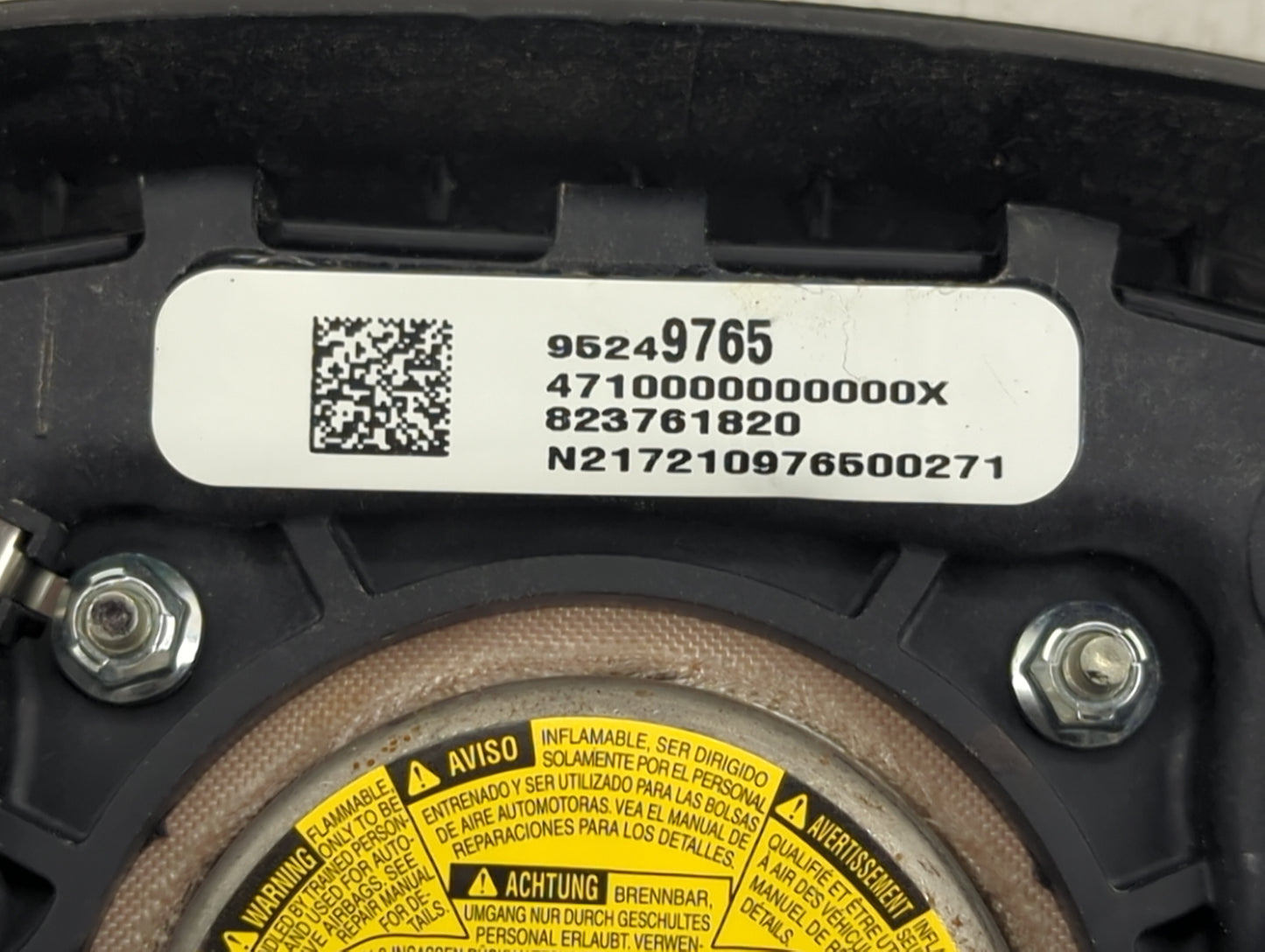 2014-2019 Chevrolet Sonic Air Bag Driver Left Steering Wheel Mounted P/N:95249765 4710000000000X Fits OEM Used Auto Parts - 