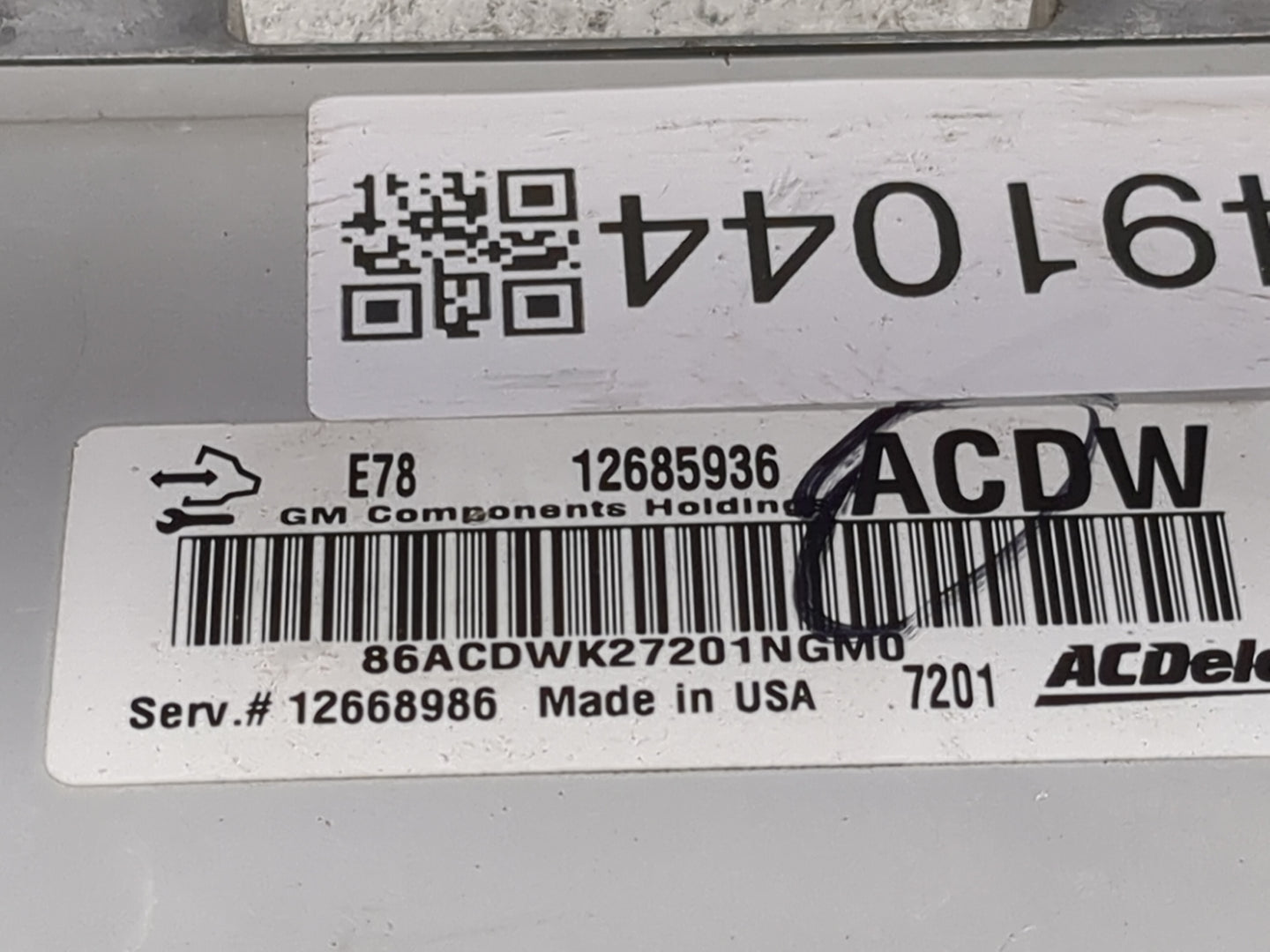 2017-2019 Chevrolet Sonic PCM Engine Control Computer ECU ECM PCU OEM P/N:12685936 12668986 Fits Fits 2017 2018 2019 2020 20