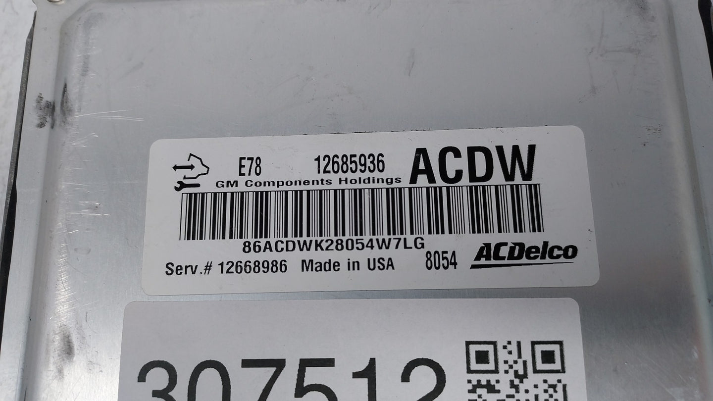 2017-2018 Chevrolet Sonic PCM Engine Control Computer ECU ECM PCU OEM P/N:12685936 12668986, 12695536 Fits Fits 2017 2018 20