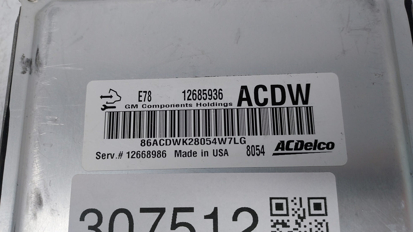 2017-2018 Chevrolet Sonic PCM Engine Control Computer ECU ECM PCU OEM P/N:12685936 12668986, 12695536 Fits Fits 2017 2018 20