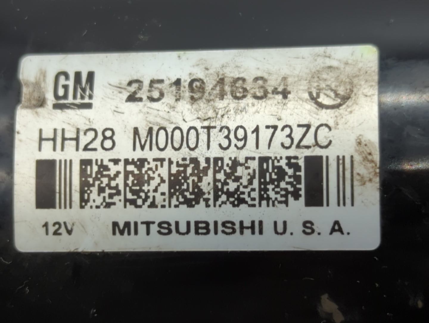 2012-2019 Chevrolet Sonic Car Starter Motor Solenoid OEM P/N:M000T39173ZC 25194634 Fits OEM Used Auto Parts - Oemusedautopar
