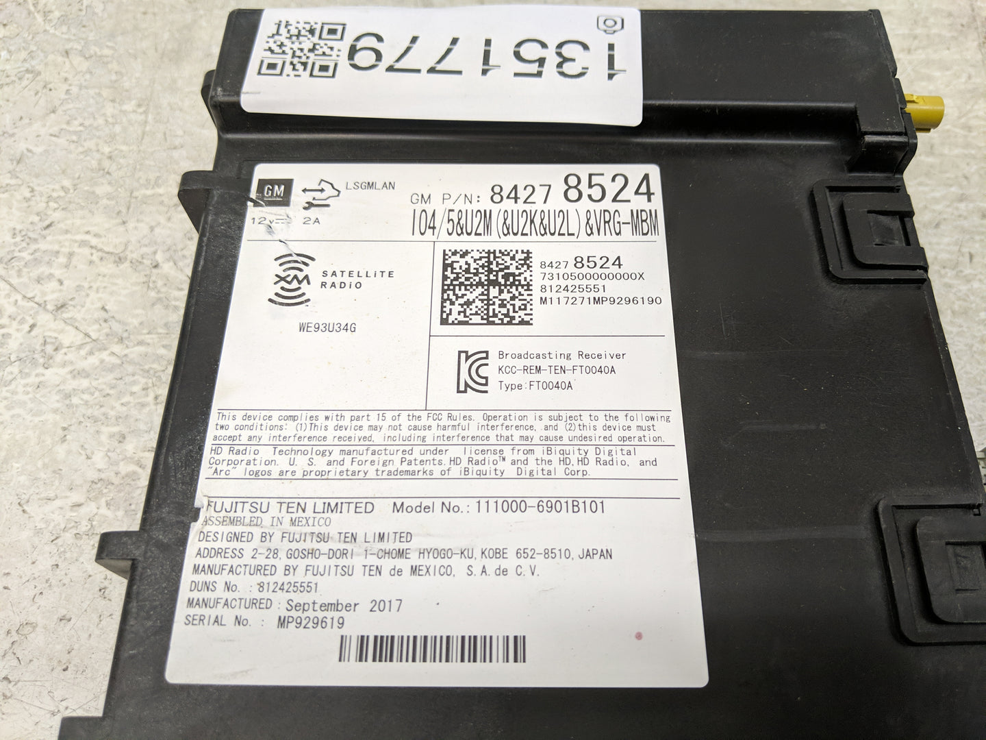 2018 Chevrolet Suburban 1500 PCM Engine Control Computer ECU ECM PCU OEM Fits Fits 2019 OEM Used Auto Parts - Oemusedautopar