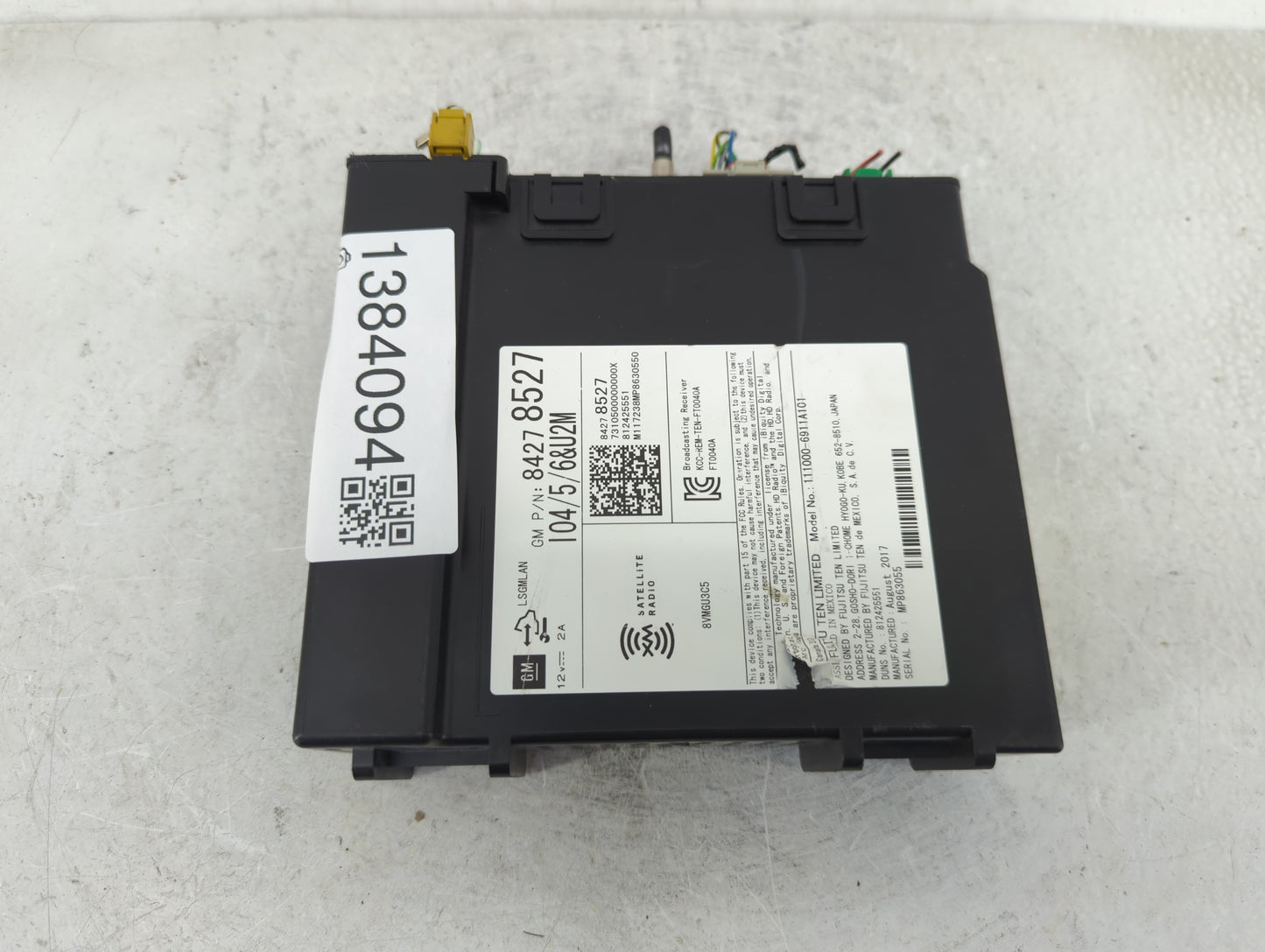 2018 Chevrolet Suburban 1500 Radio AM FM Cd Player Receiver Replacement P/N:84278527 Fits Fits 2017 2019 OEM Used Auto Parts
