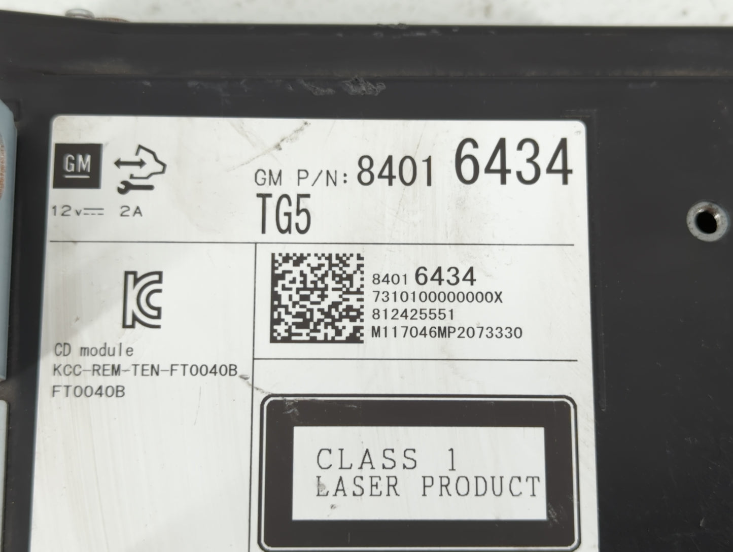 2018 Chevrolet Suburban 1500 Radio AM FM Cd Player Receiver Replacement P/N:84016434 Fits Fits 2017 2019 2020 OEM Used Auto 