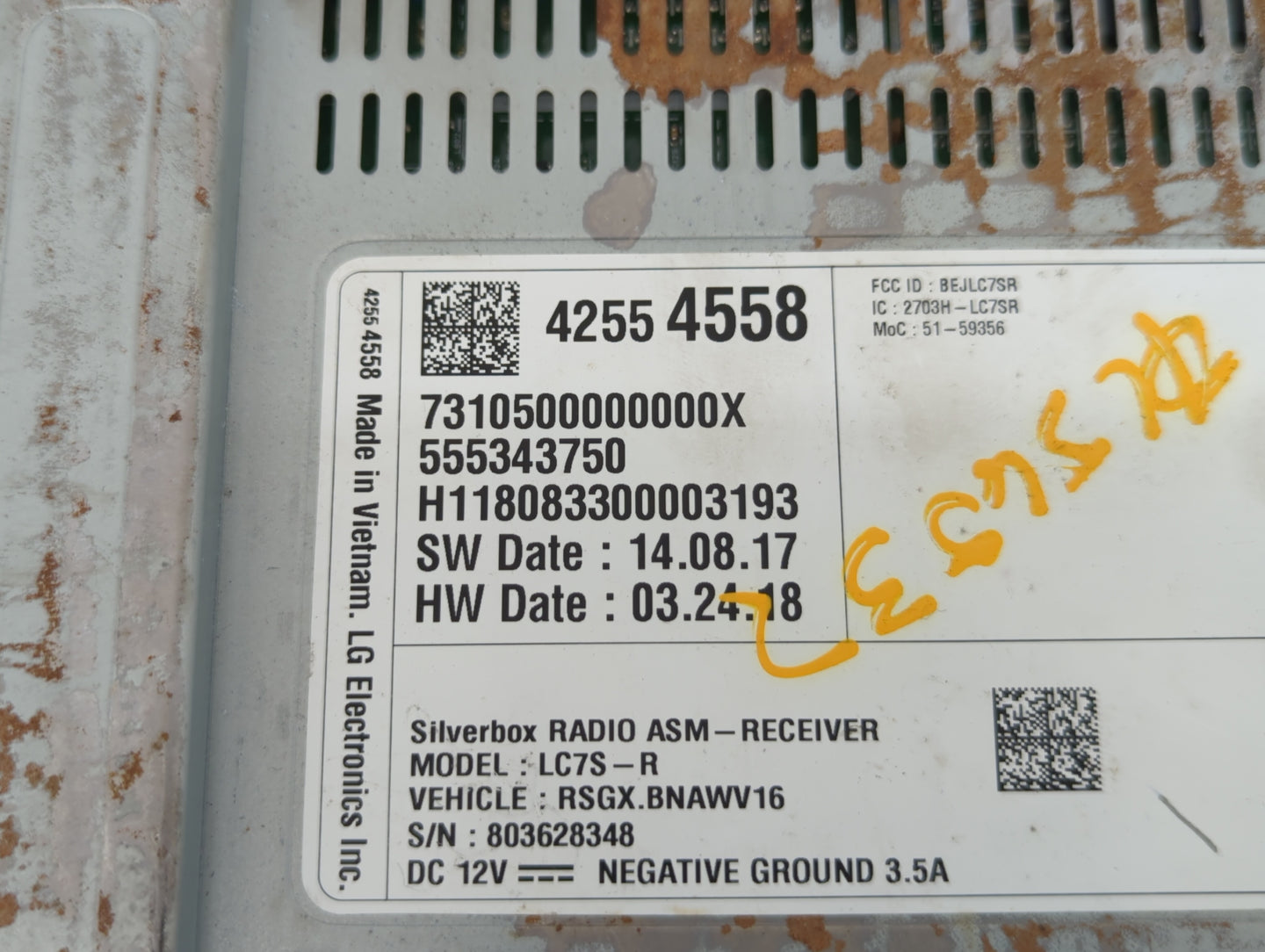 2018 Chevrolet Tahoe Radio AM FM Cd Player Receiver Replacement P/N:42554558 Fits Fits 2019 OEM Used Auto Parts - Oemusedaut