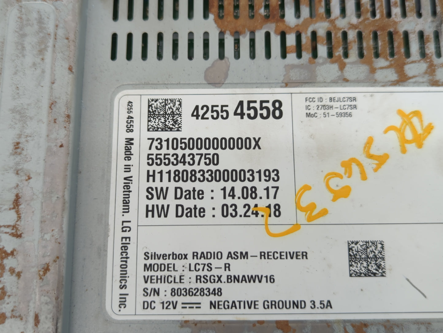 2018 Chevrolet Tahoe Radio AM FM Cd Player Receiver Replacement P/N:42554558 Fits Fits 2019 OEM Used Auto Parts - Oemusedaut