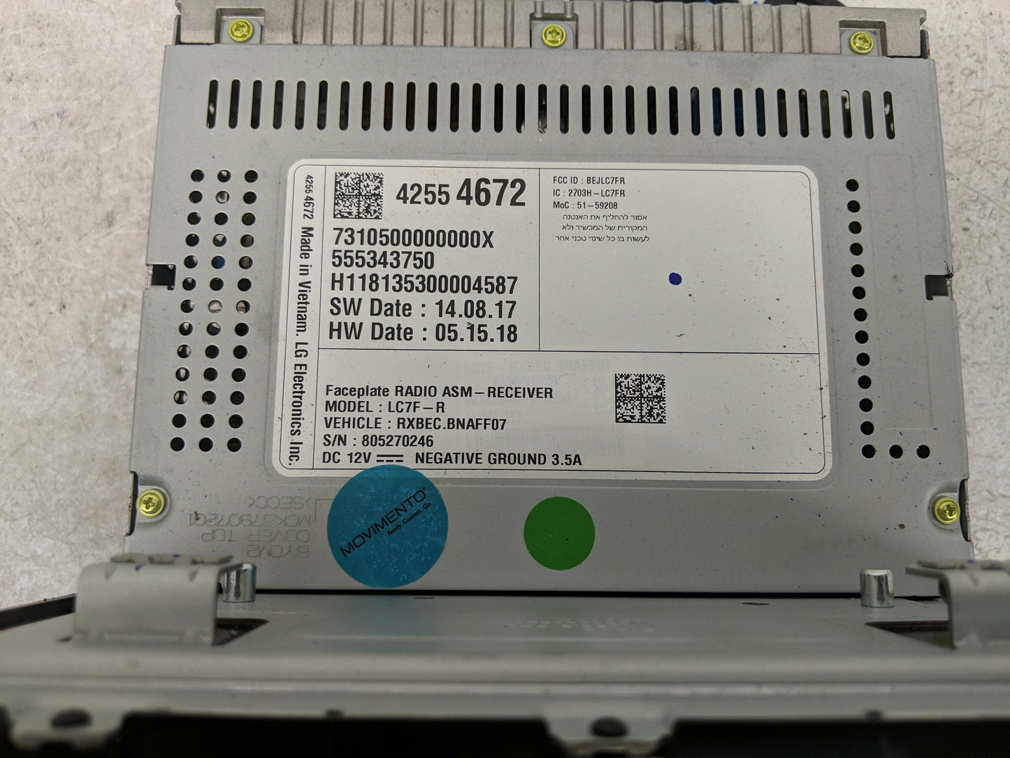 2018-2021 Chevrolet Traverse Radio AM FM Cd Player Receiver Replacement P/N:42554703 Fits Fits 2017 2018 2019 2020 2021 OEM 