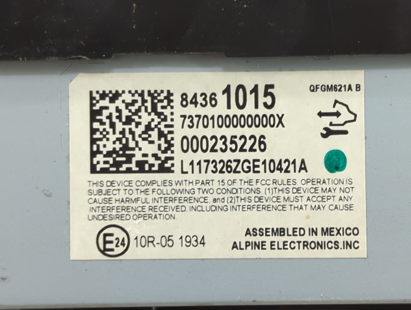 2018-2021 Chevrolet Traverse Radio AM FM Cd Player Receiver Replacement P/N:84361015 Fits Fits 2018 2019 2020 2021 OEM Used 