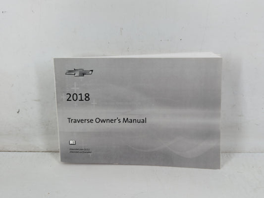2018 Chevrolet Traverse Owners Manual Book Guide P/N:23168733 B OEM Used Auto Parts - Oemusedautoparts1.com