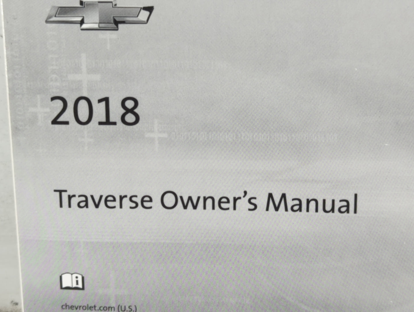 2018 Chevrolet Traverse Owners Manual Book Guide P/N:23168733 B OEM Used Auto Parts - Oemusedautoparts1.com