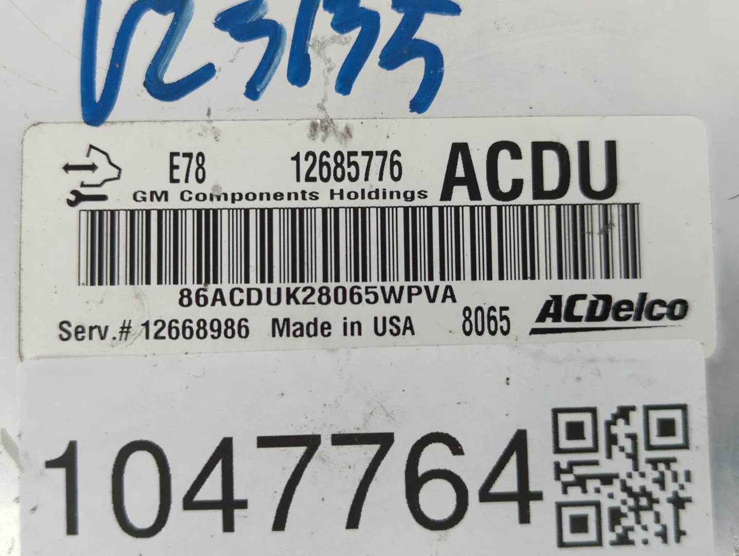 2017-2021 Chevrolet Trax PCM Engine Control Computer ECU ECM PCU OEM P/N:12685776 Fits Fits 2017 2018 2019 2020 2021 OEM Use