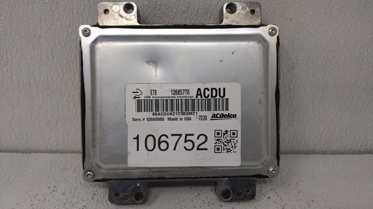2017-2021 Chevrolet Trax PCM Engine Control Computer ECU ECM PCU OEM P/N:12679097 12670309 Fits Fits 2017 2018 2019 2020 202