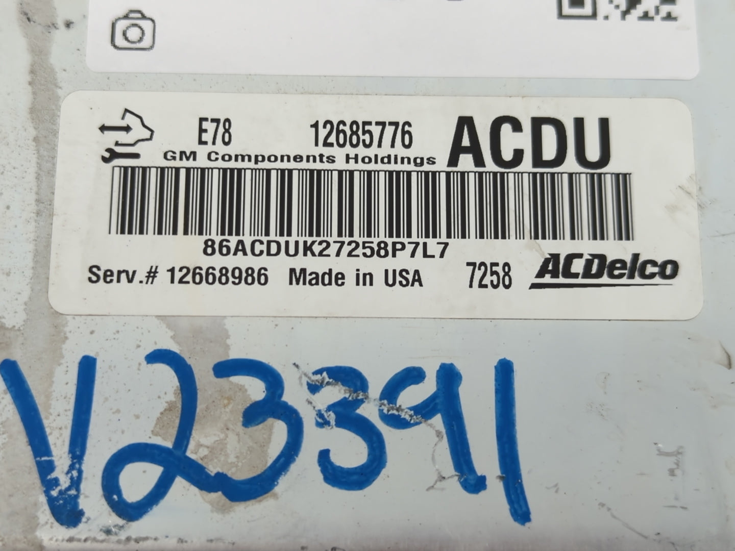 2017-2021 Chevrolet Trax PCM Engine Control Computer ECU ECM PCU OEM P/N:12685776 Fits Fits 2017 2018 2019 2020 2021 OEM Use