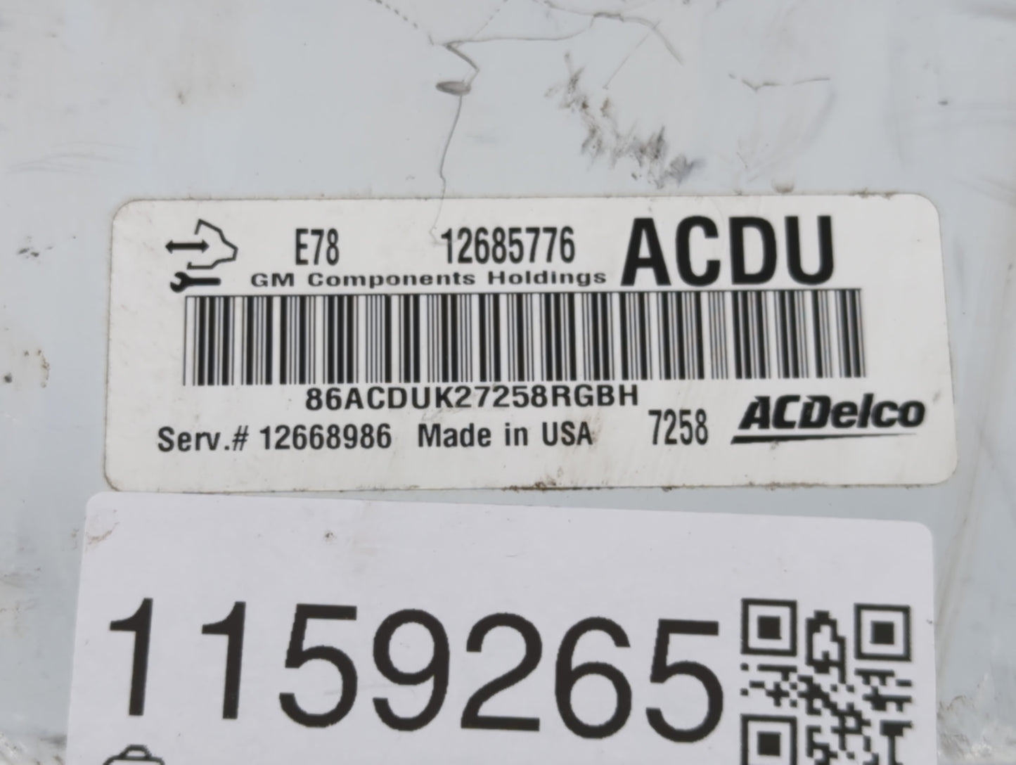2017-2021 Chevrolet Trax PCM Engine Control Computer ECU ECM PCU OEM P/N:12685776 Fits Fits 2017 2018 2019 2020 2021 OEM Use