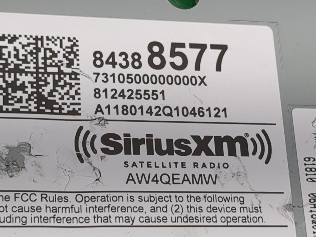 2018-2020 Chevrolet Trax Radio AM FM Cd Player Receiver Replacement Fits Fits 2018 2019 2020 OEM Used Auto Parts - Oemusedau