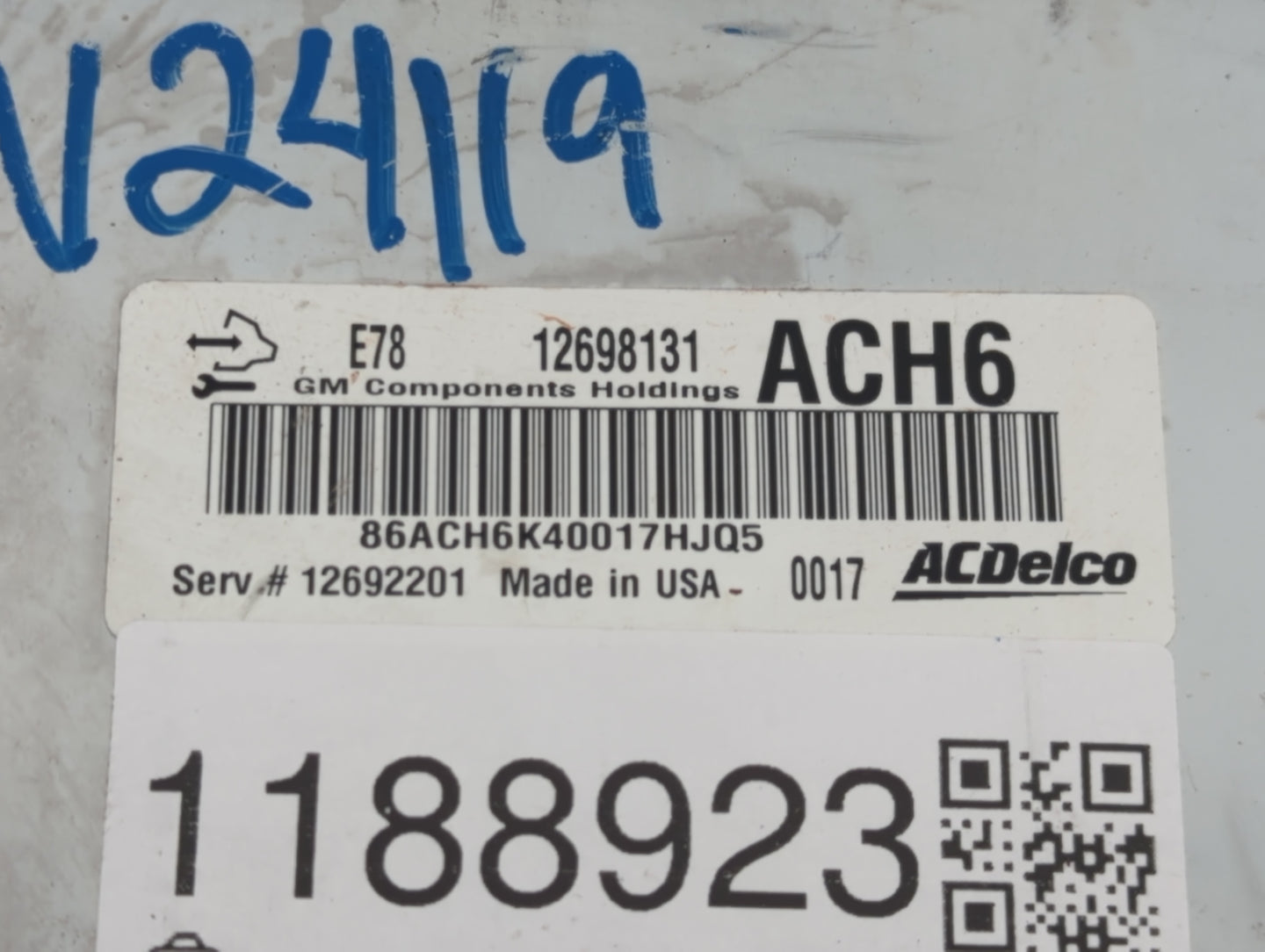 2017-2021 Chevrolet Trax PCM Engine Control Computer ECU ECM PCU OEM P/N:E7812698131 Fits Fits 2017 2018 2019 2020 2021 OEM 